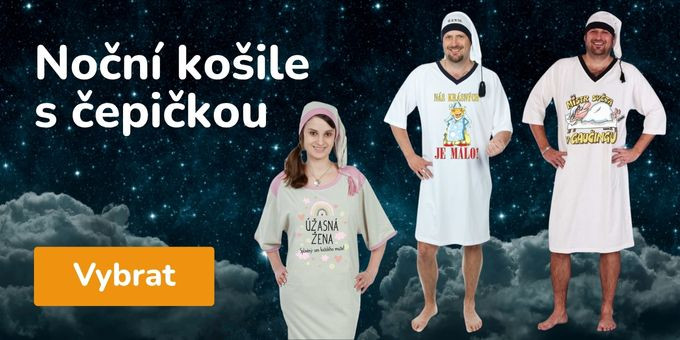 Noční košile s čepičkou